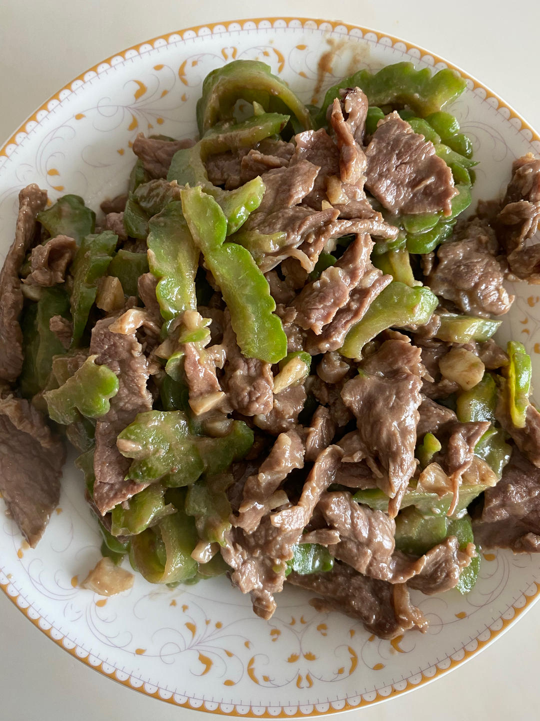 耗油苦瓜炒牛肉