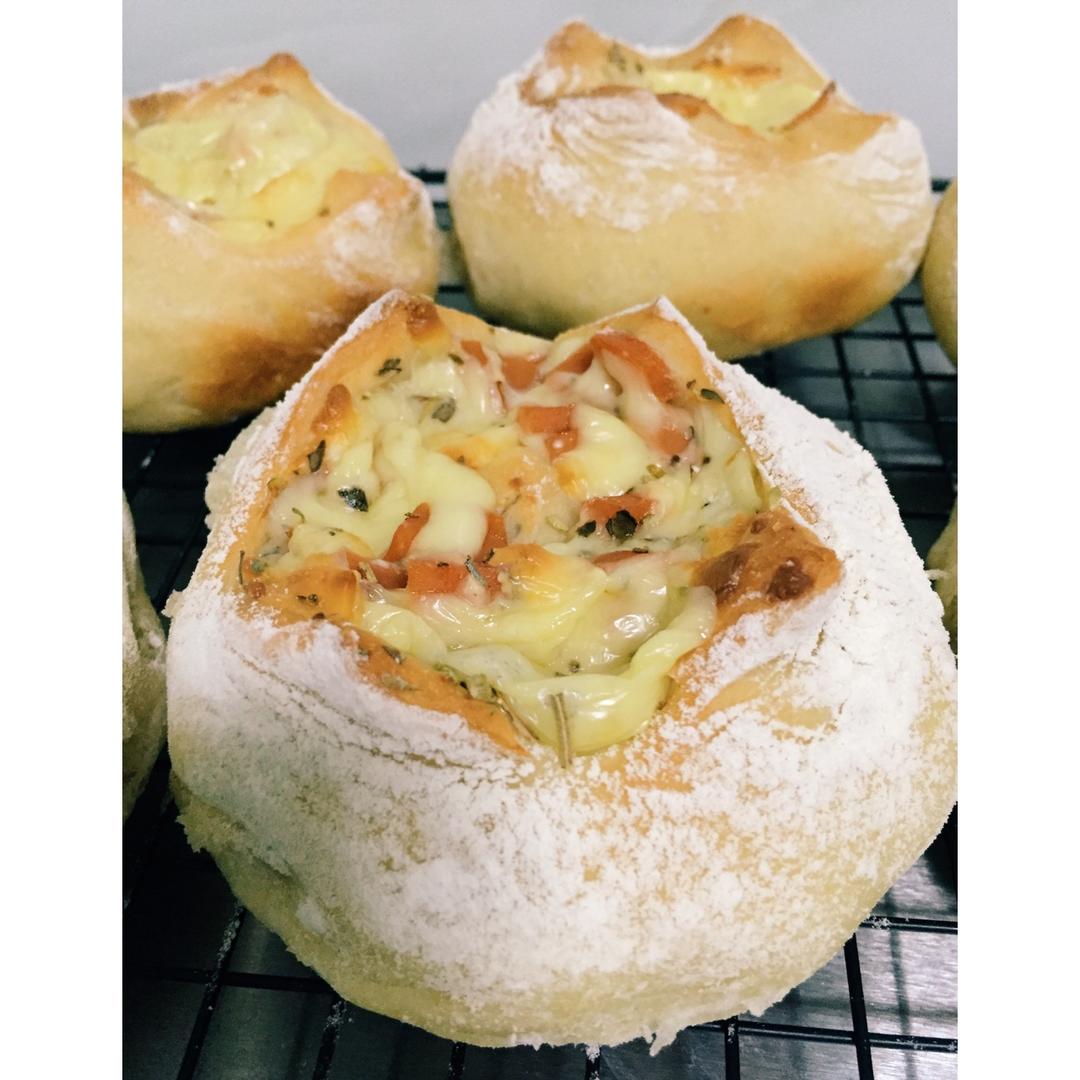 全麦芝士熔岩面包