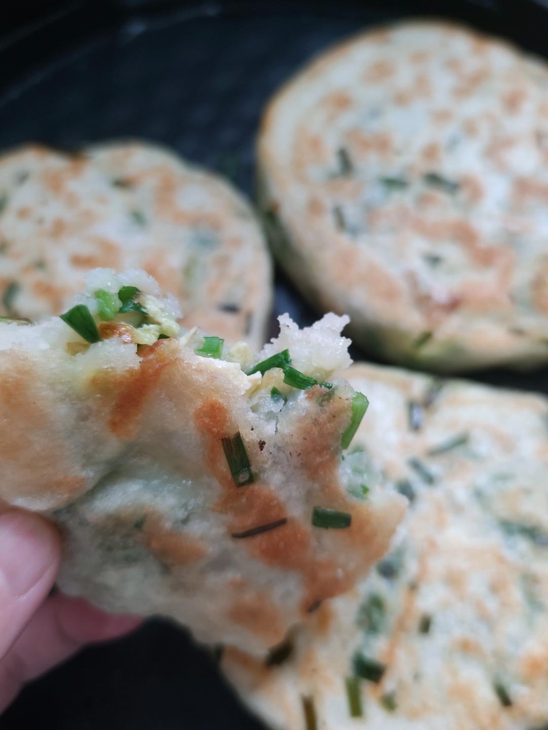 不用揉面的发面韭菜饼