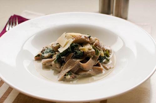 Fettuccine / Pappardelle Ai Funghi Porcini e Speck  牛肝菌熏肉奶油宽面