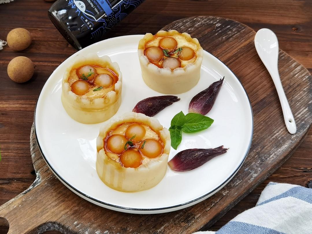 美食美器之萝卜虾仁蒸水蛋的做法