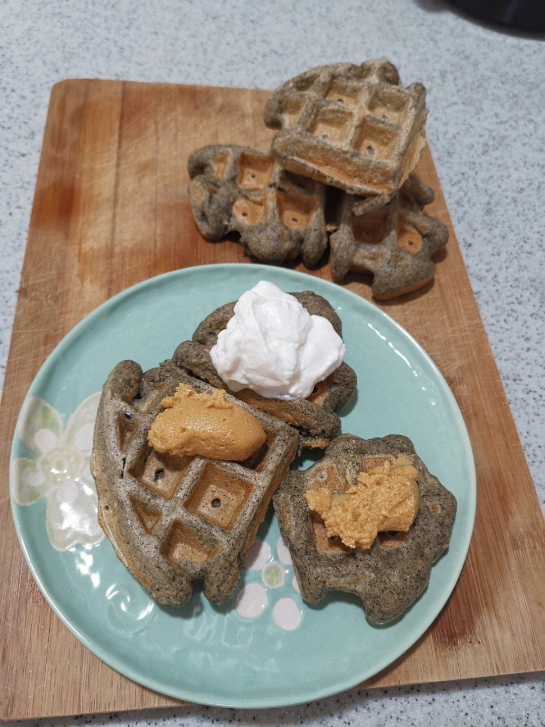 香蕉燕麦全麦松饼、华夫饼