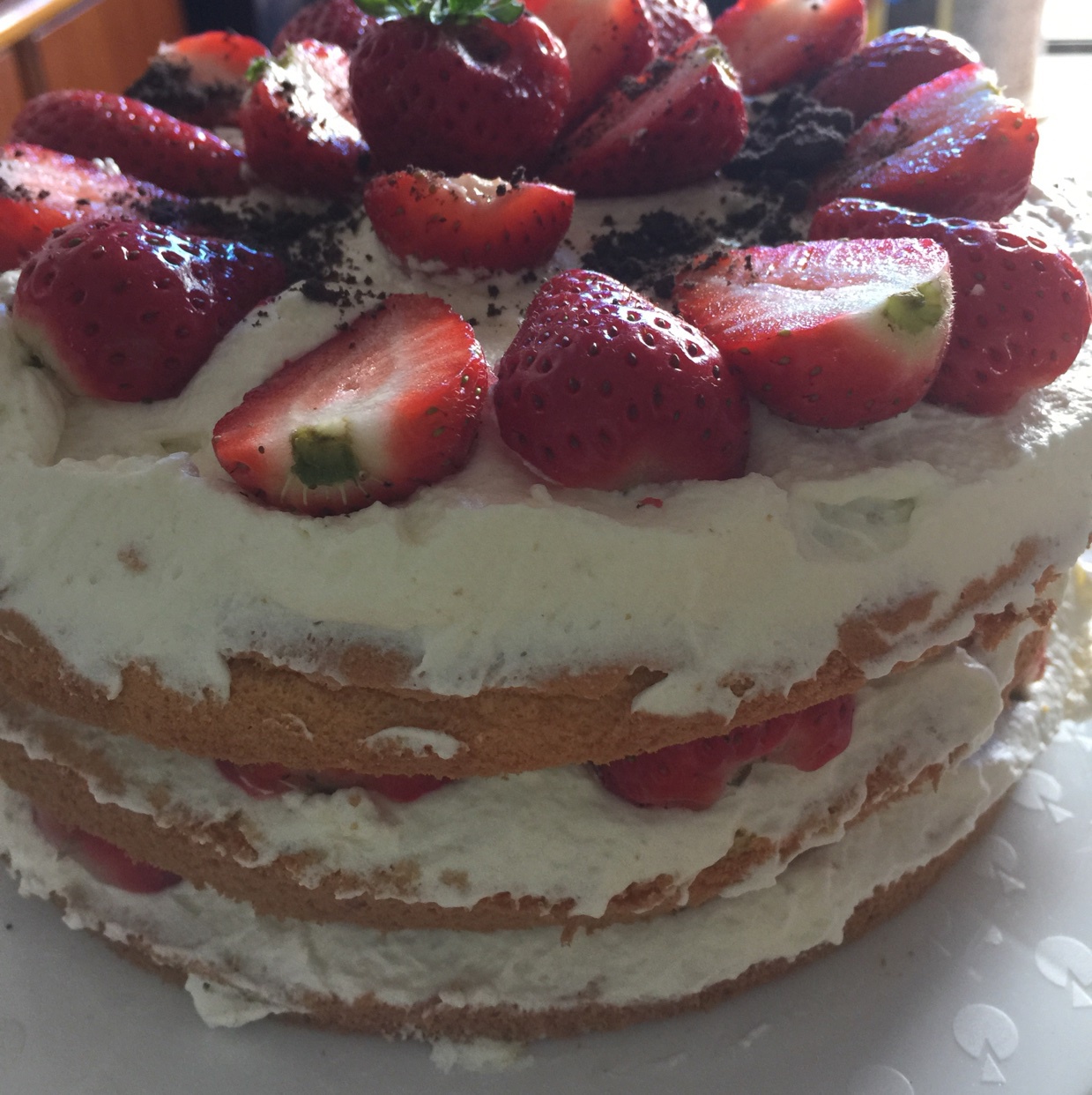 草莓裸蛋糕