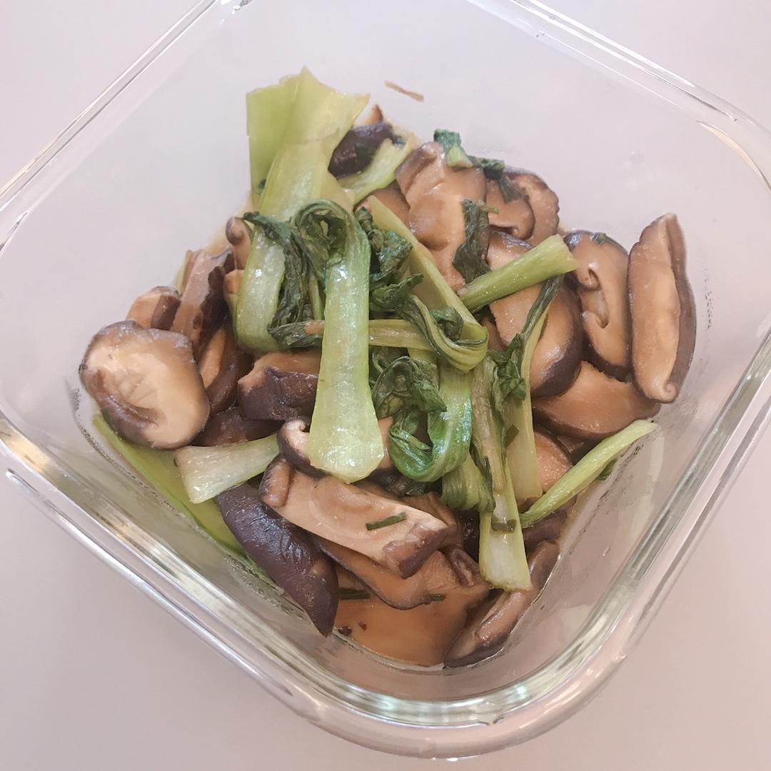 简易版香菇扒油菜