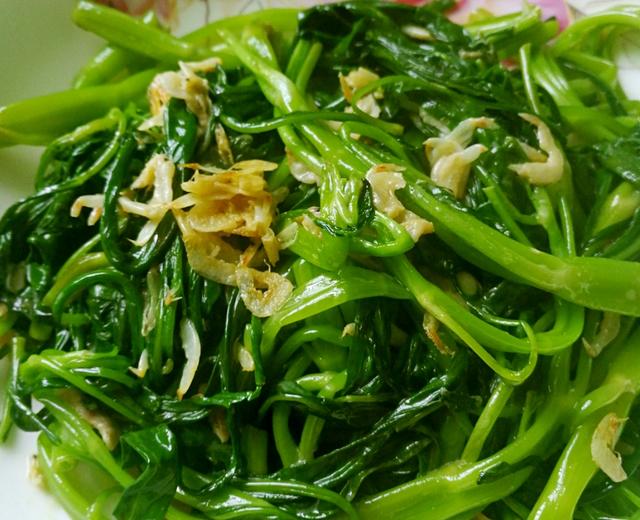 腐乳虾皮清炒通心菜的做法