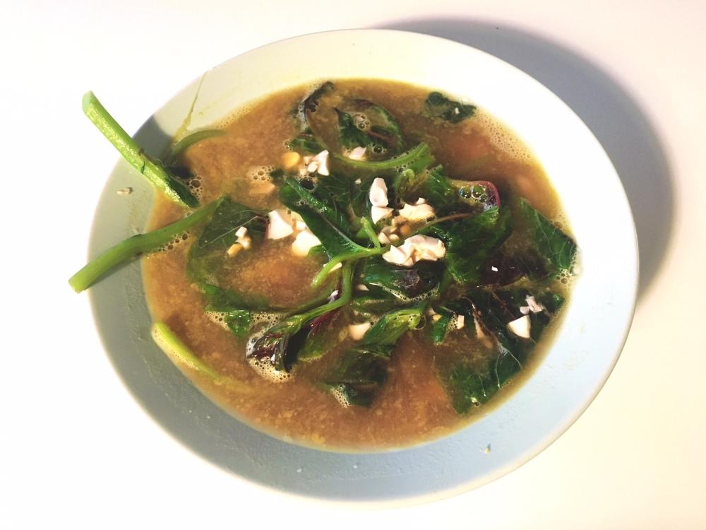 【10分钟系列】咸蛋煮红苋菜