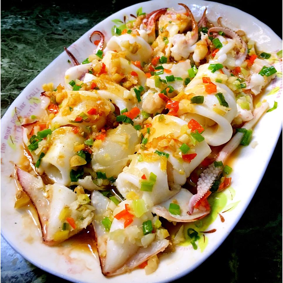 may一米阳光做的清蒸蒜香鱿鱼