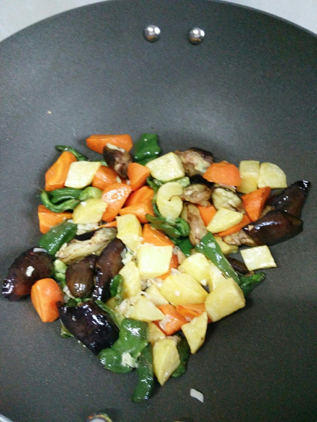 空气炸锅地三鲜