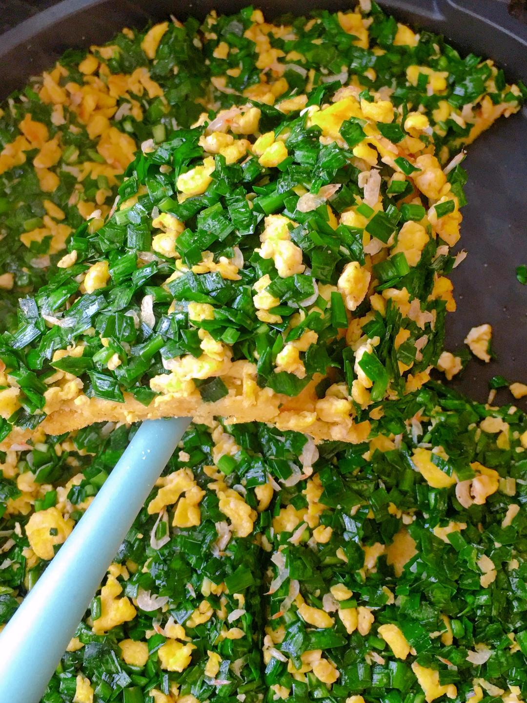 韭菜翠绿不变色的「老北京烀饼」