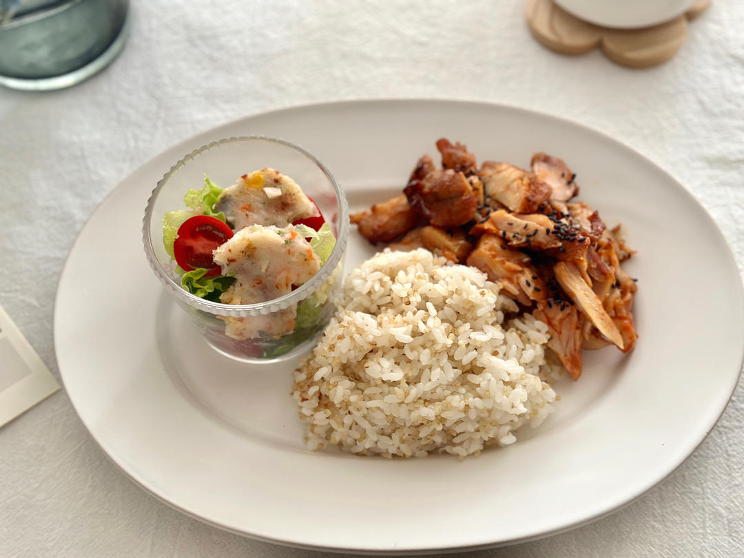 照烧蒜香版鸡腿饭的做法