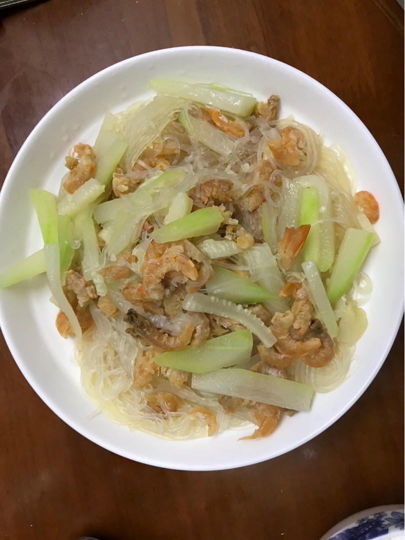 节瓜虾干粉丝煲