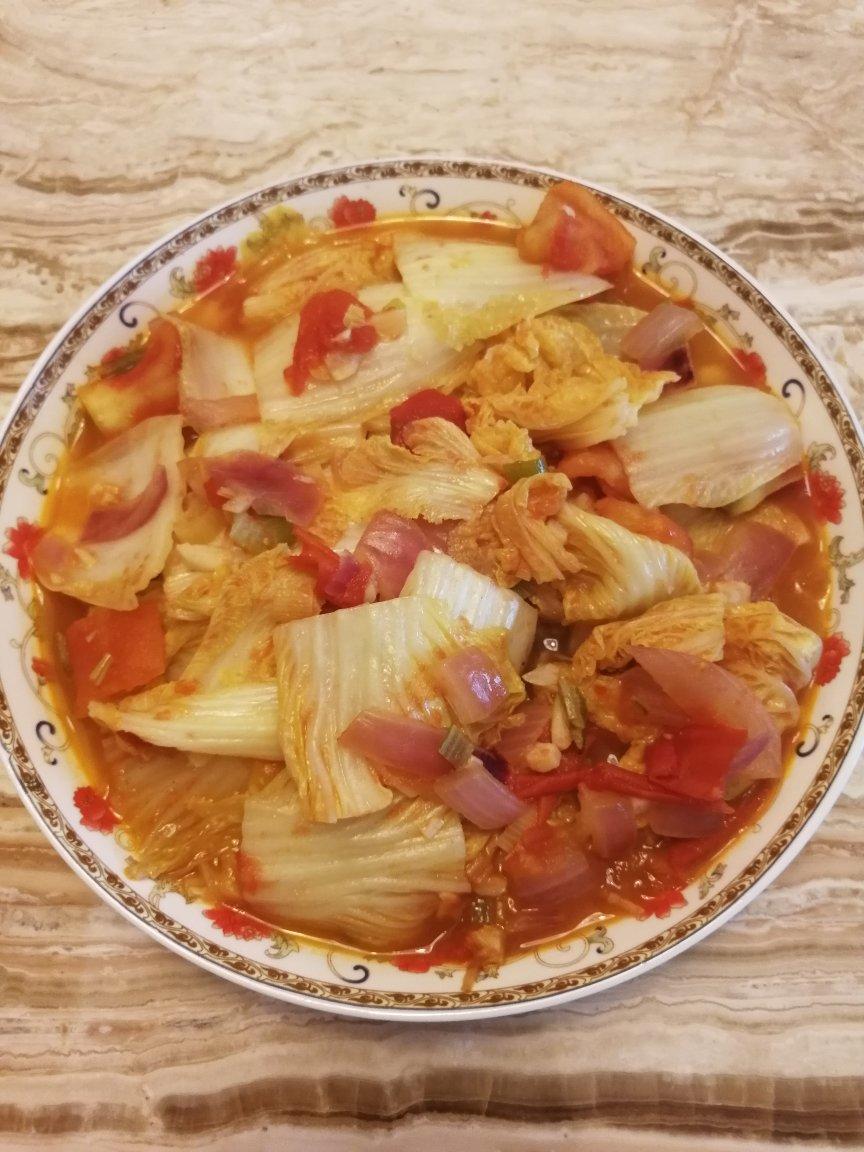 低脂低卡好吃不胖，酸爽开胃～茄汁娃娃菜