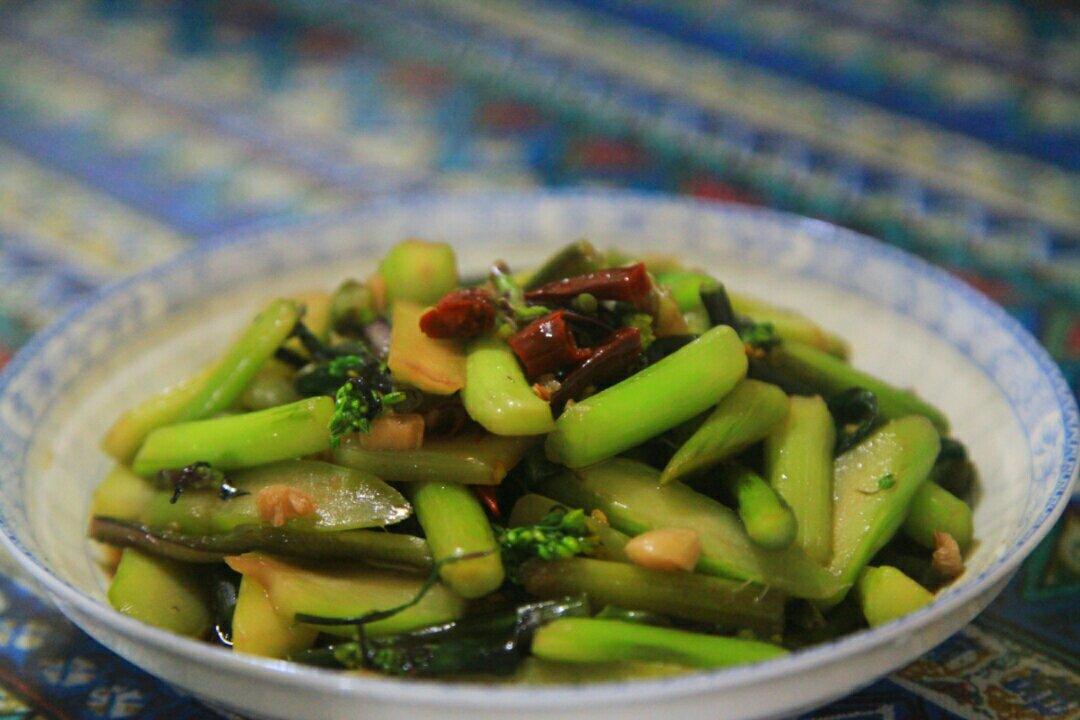 闲梦远2015做的糖醋紫菜苔贵州家常系列