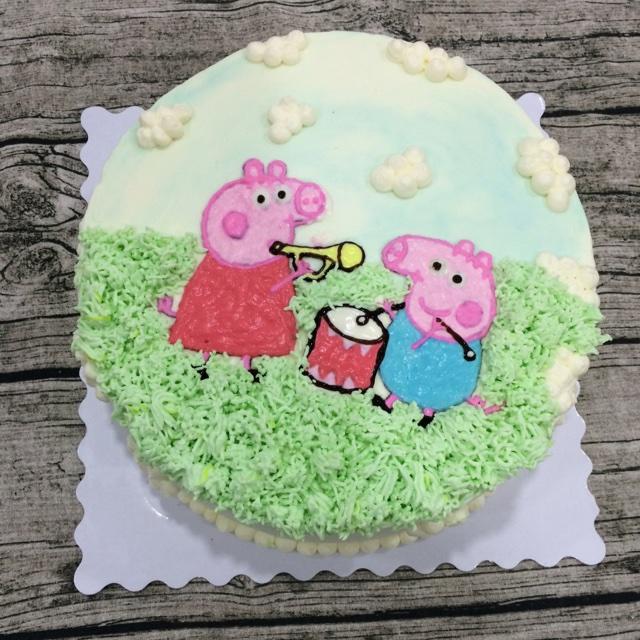 超级无敌美貌简单的刺绣风 奥特曼生日蛋糕