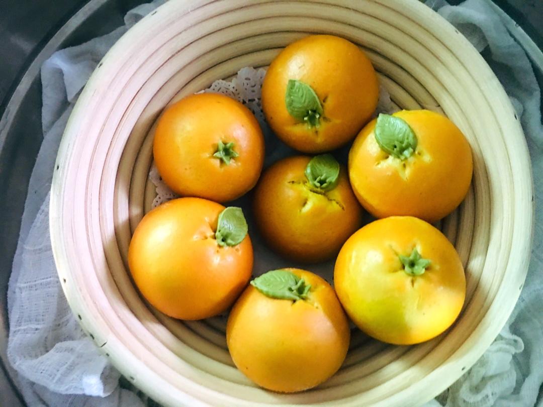 可剥皮的橘子🍊卡通果蔬仿真橘子造型馒头