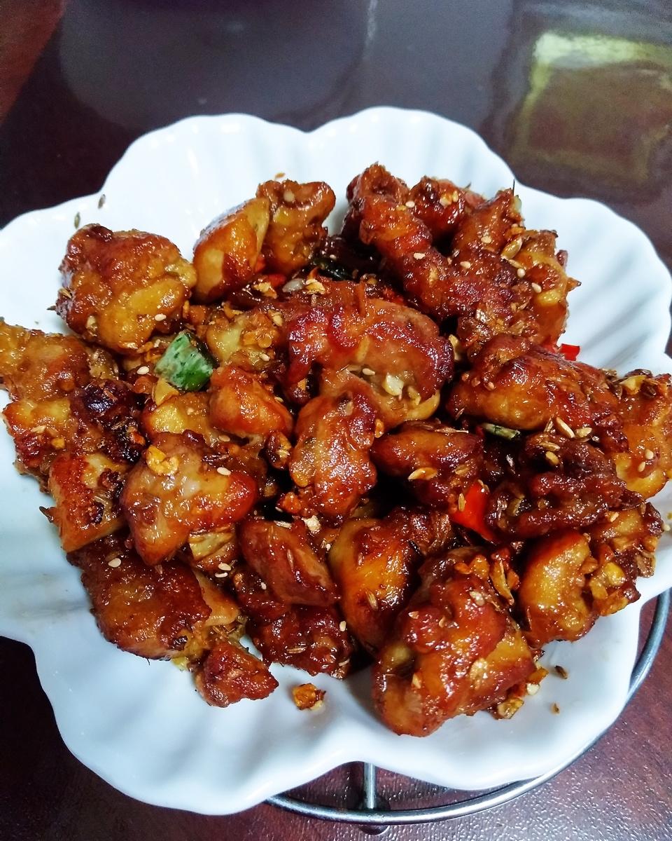 蒜味辣鸡块