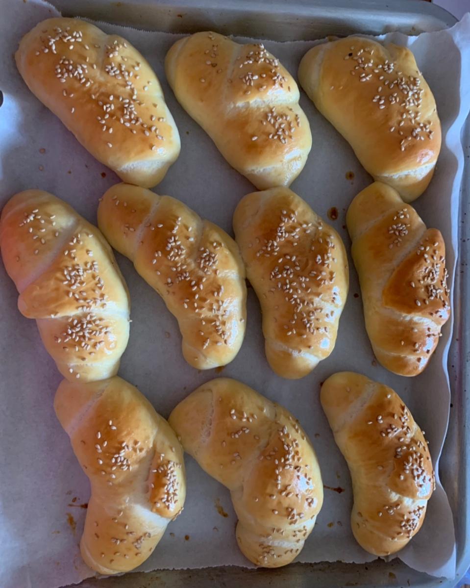 手揉小小牛角包🥐（牛奶面包配方）