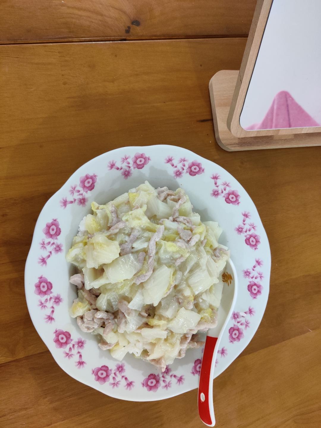 烂糊肉丝-大白菜加里脊肉烂糊糊的才好吃，原来成功就靠那3勺！