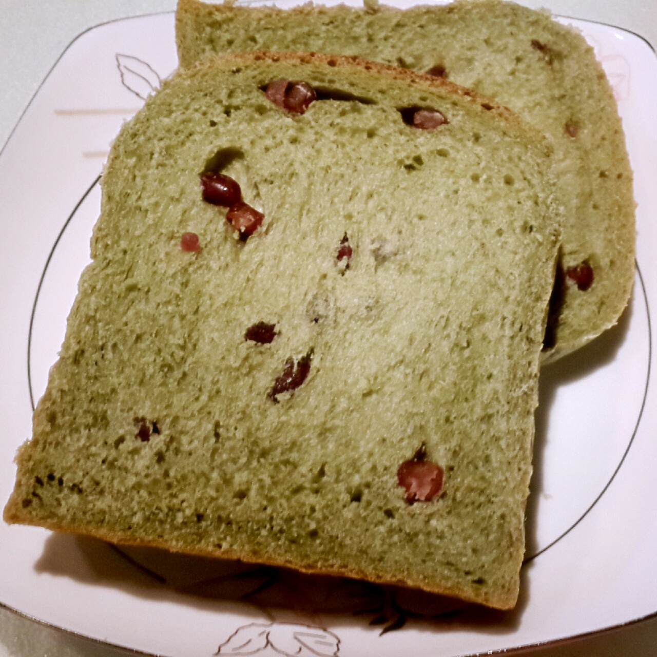 抹茶红豆吐司