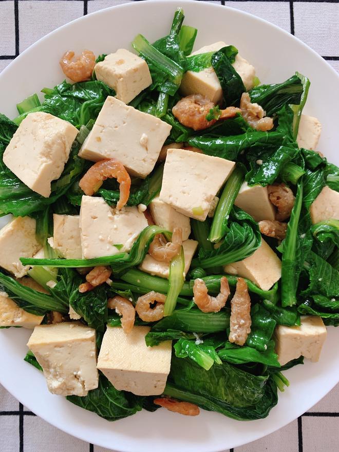 海米小白菜豆腐的做法