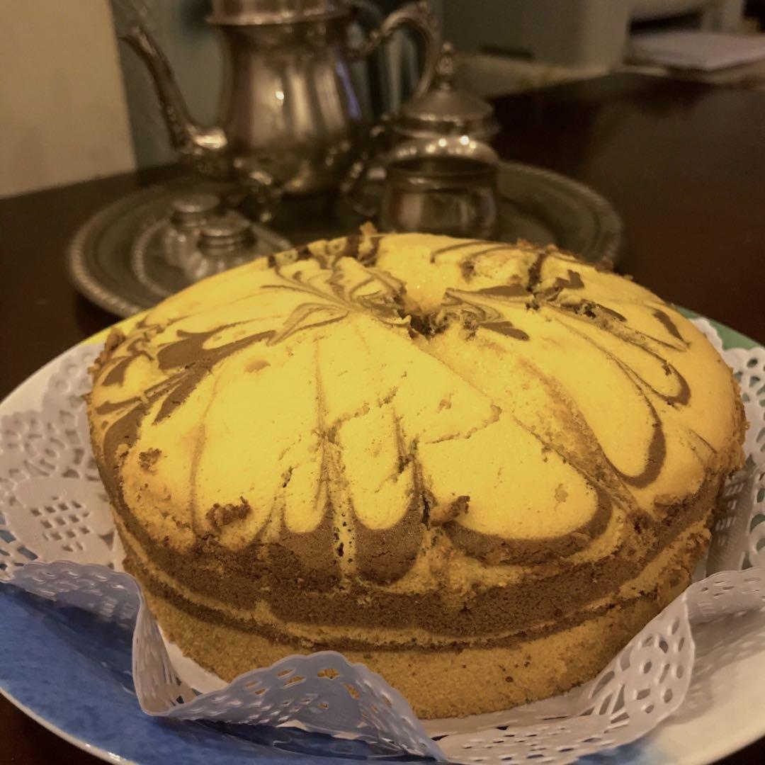 云朵般松软的椰香斑马纹戚风蛋糕