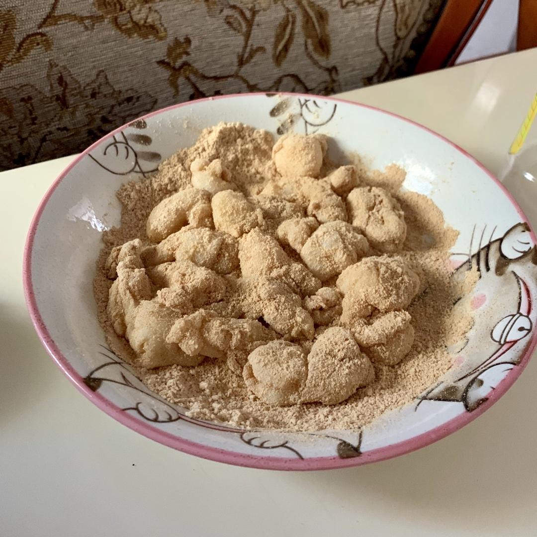 微波炉五分钟日式黄豆粉糯米糍 kinako mochi