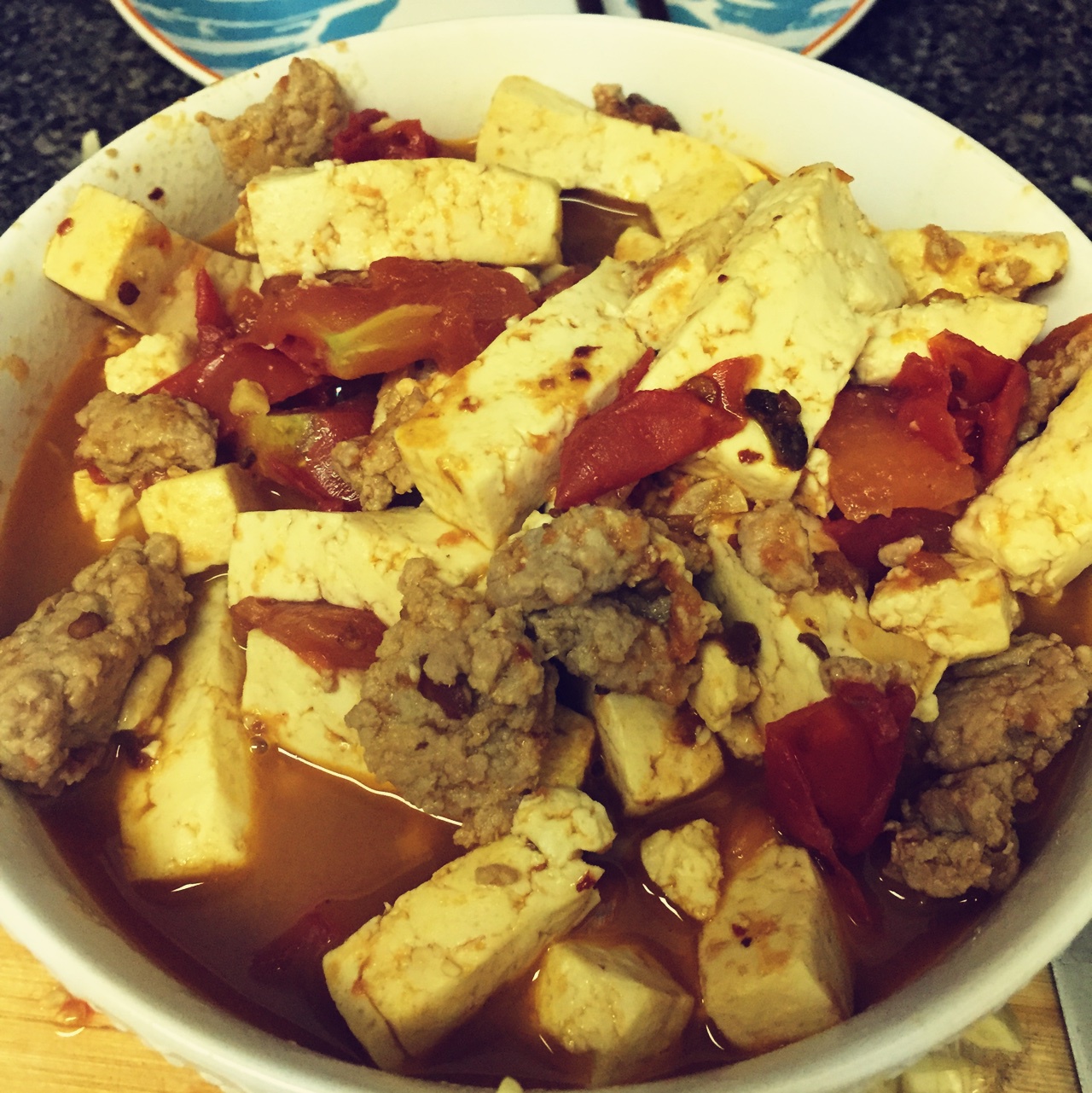 番茄肉末豆腐