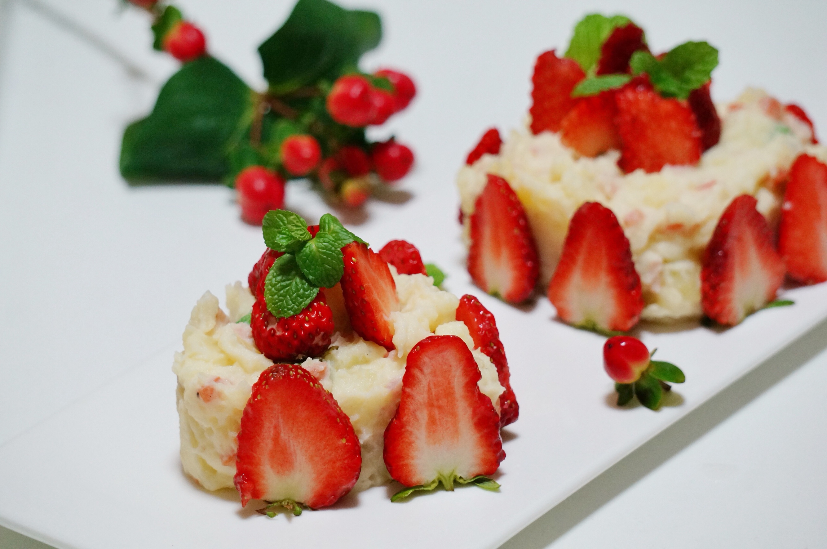 草莓蛋糕沙拉（土豆泥草莓沙拉）的做法