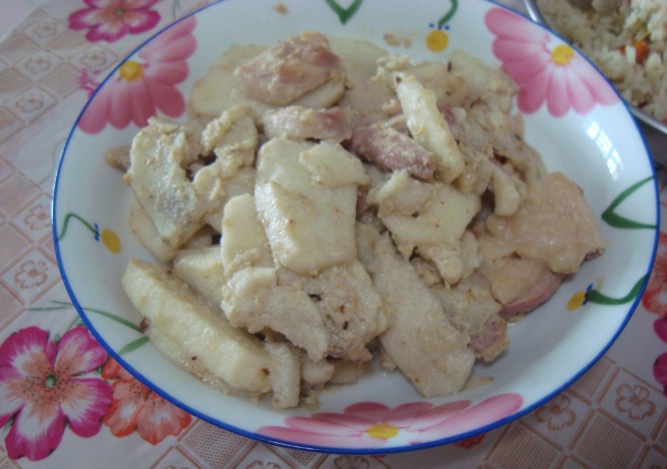 山药炒肉片
