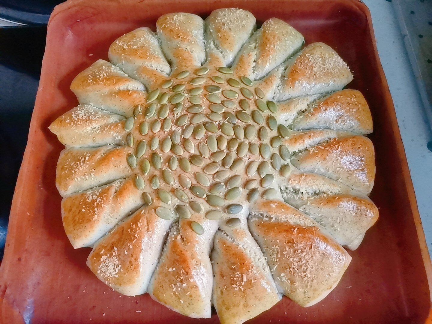 向日葵豆沙面包