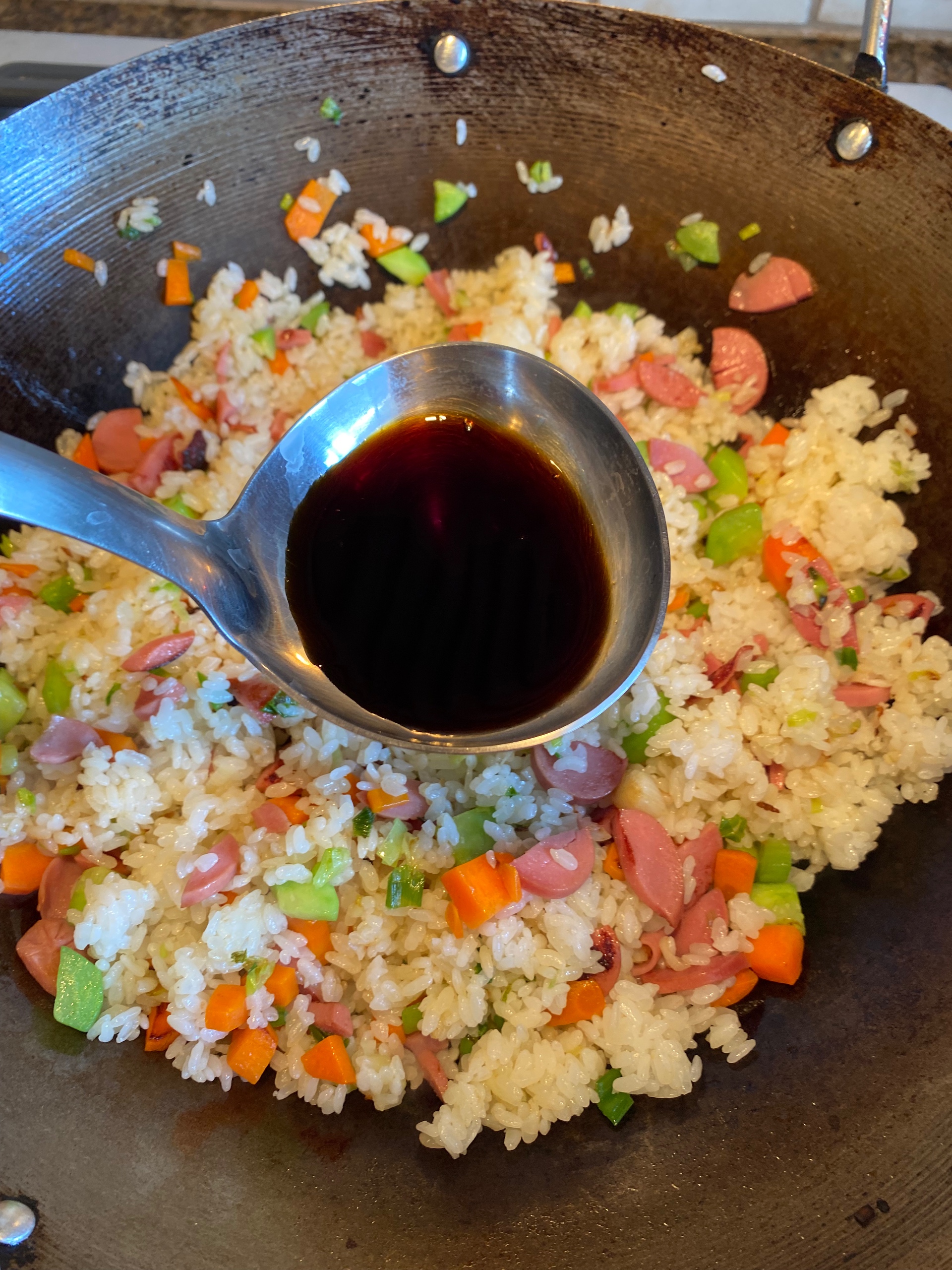 蛋炒饭-蒸鱼豉油特别版的做法 步骤7