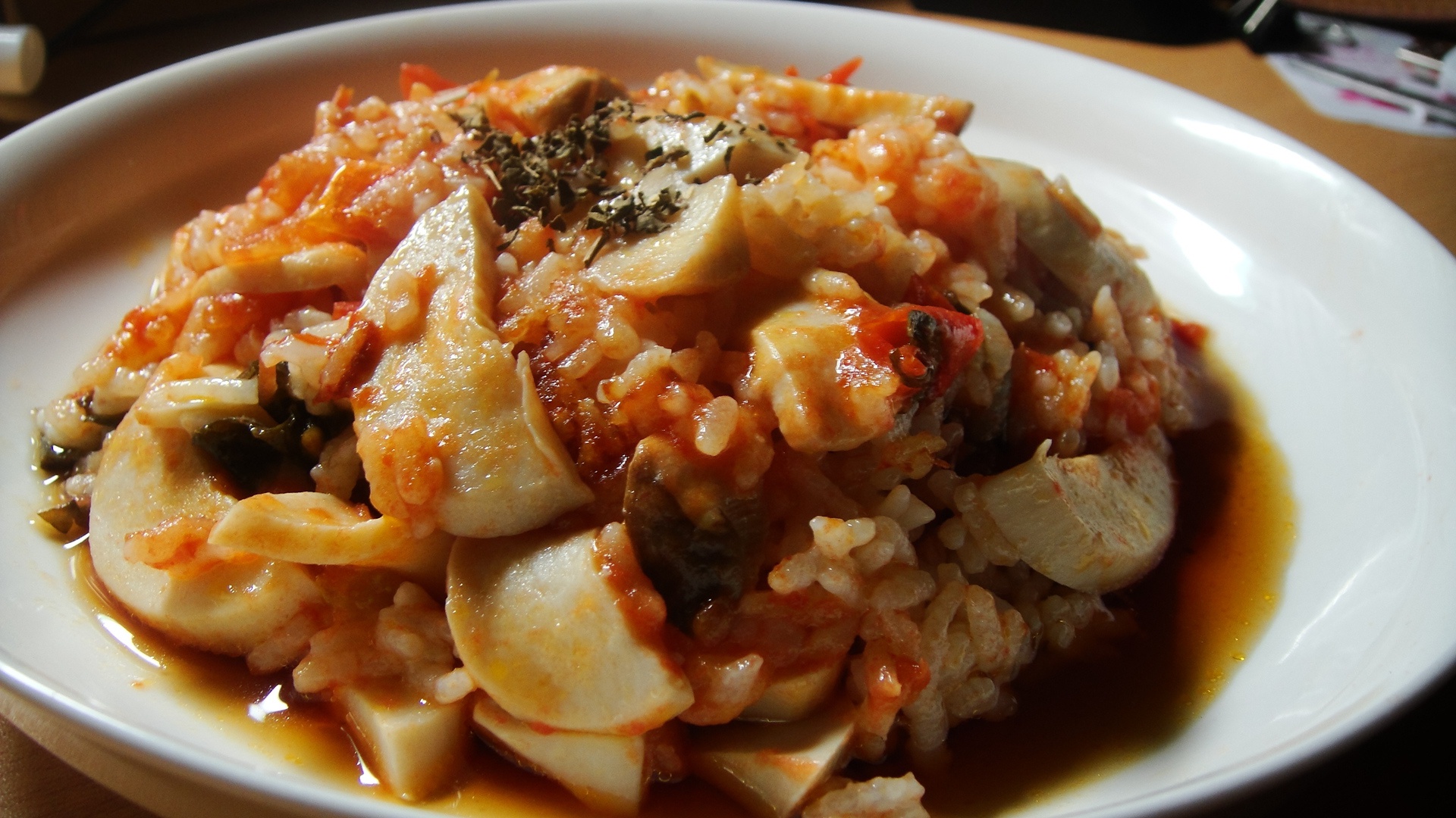 西红柿红椒烩饭