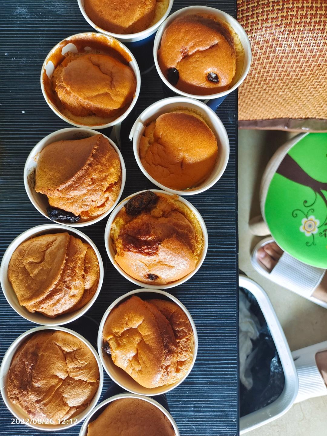 空气炸锅纸杯戚风蛋糕