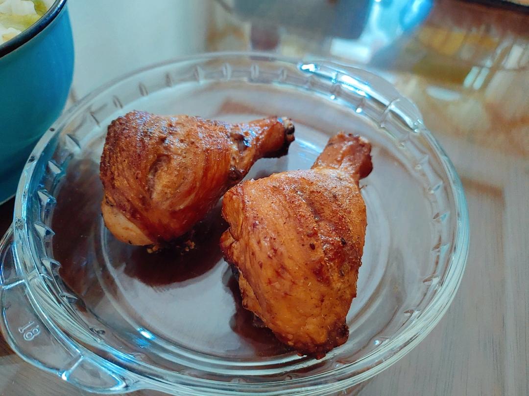 空气炸锅炸鸡腿，好吃到同事都来要教程