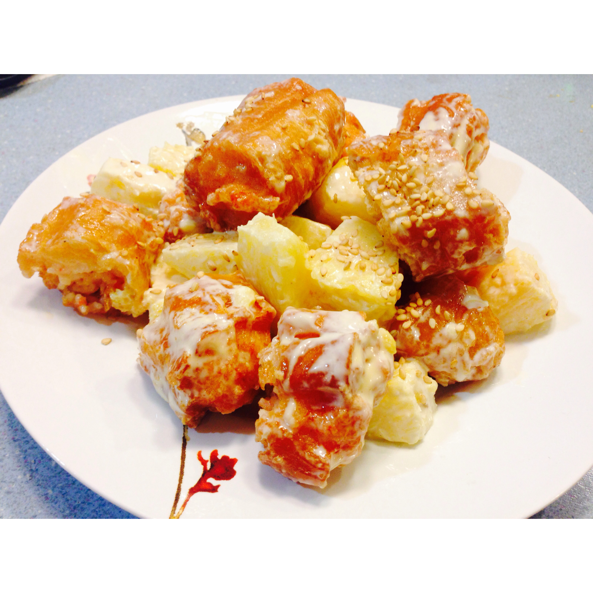 菠萝油条虾