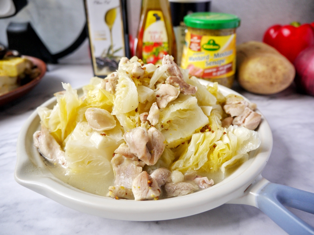 🔥小锅料理‼️芥末风味卷心菜鸡肉锅🍲的做法 步骤15