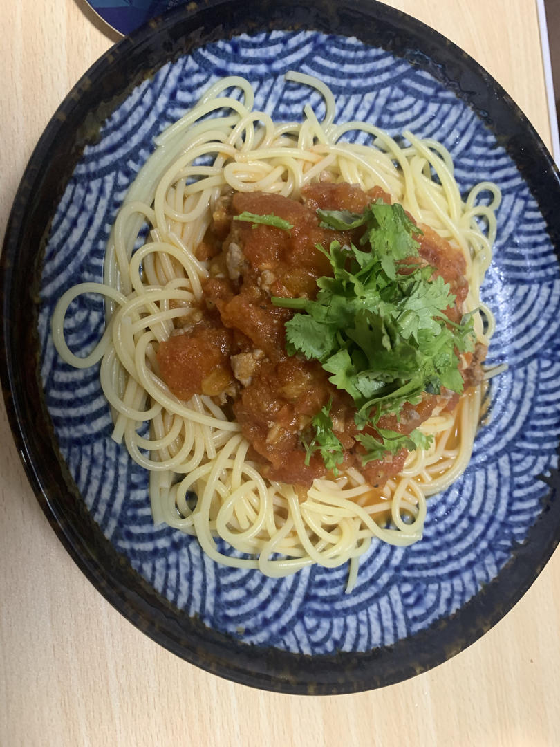 （完胜必胜客的）番茄肉酱意大利面～