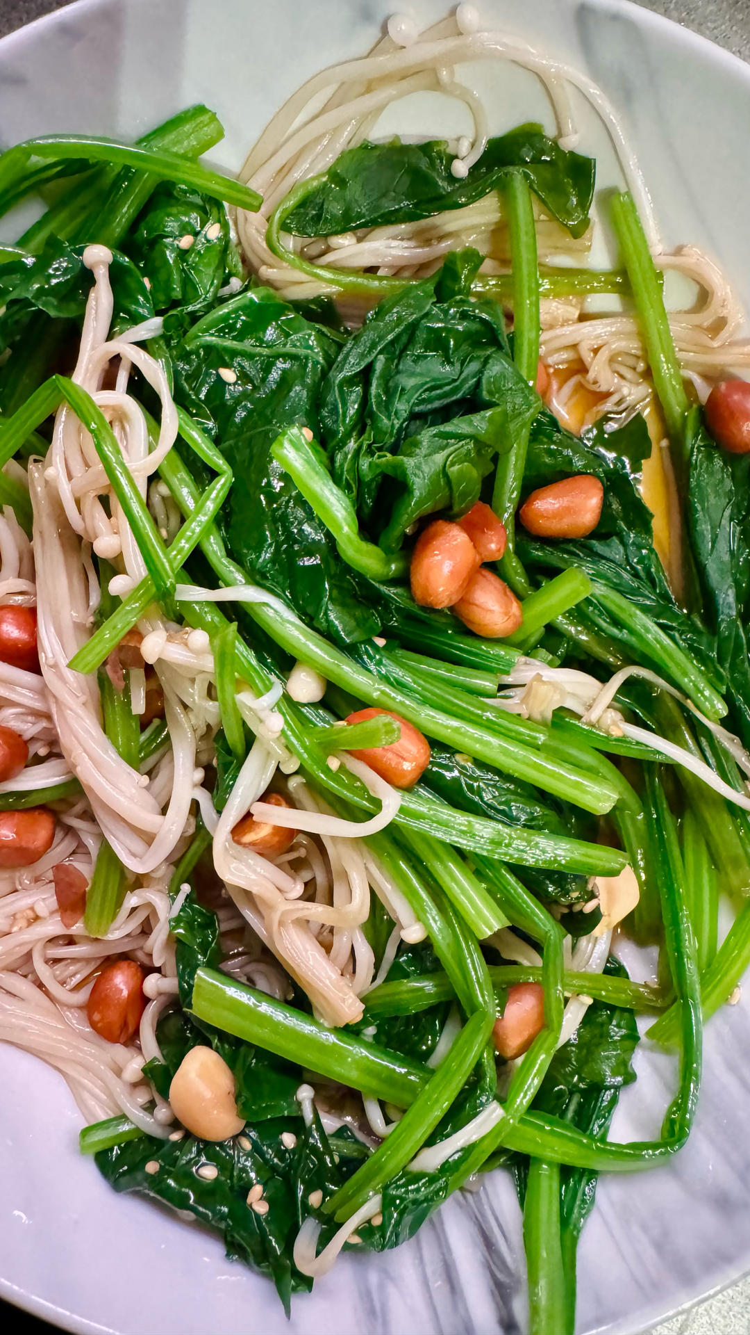减脂期必备｜这料汁匹配一切蔬菜🥬凉拌菠菜金针菇👼