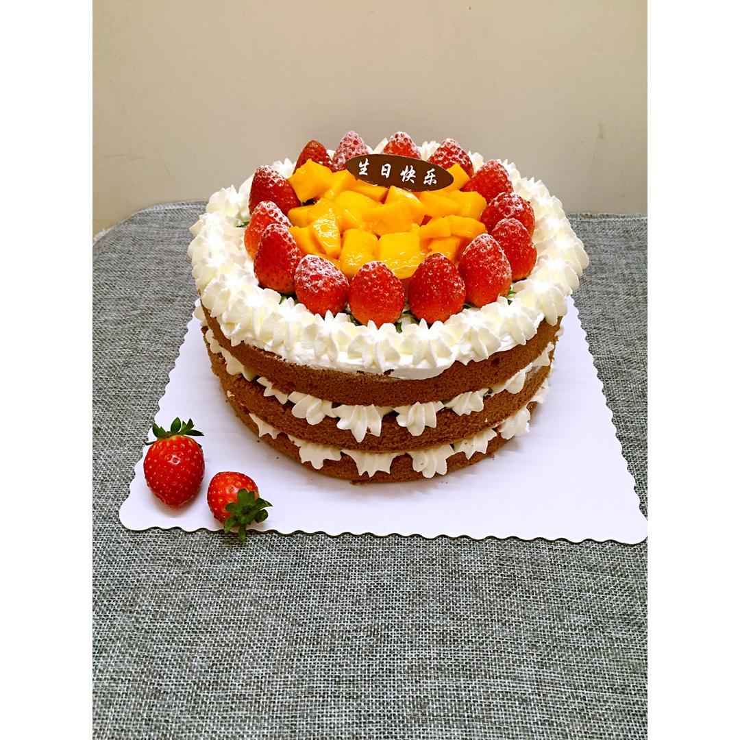 草莓裸蛋糕
