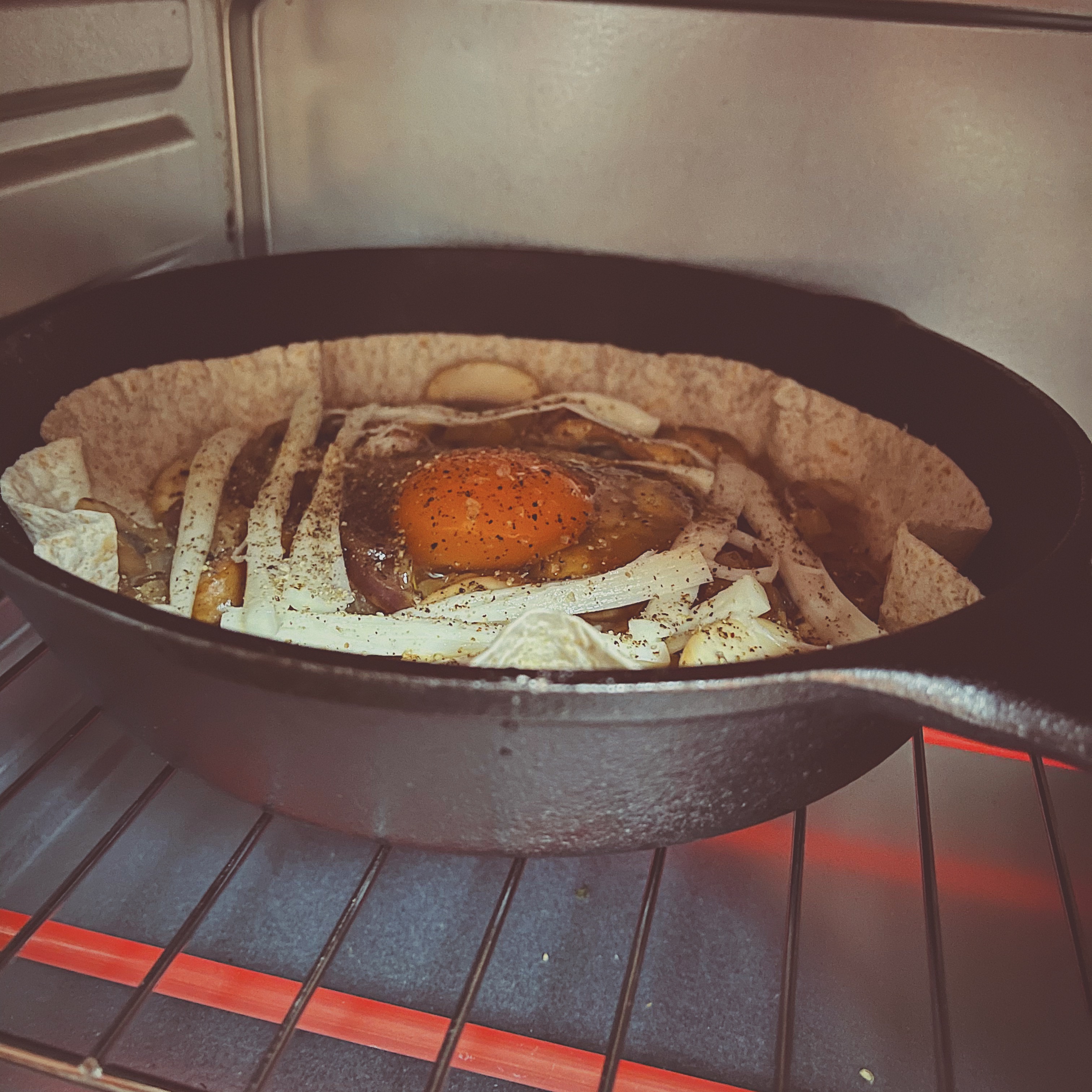 宅家早午餐｜全麦卷饼盒子｜洋葱蘑菇蛋的做法 步骤4