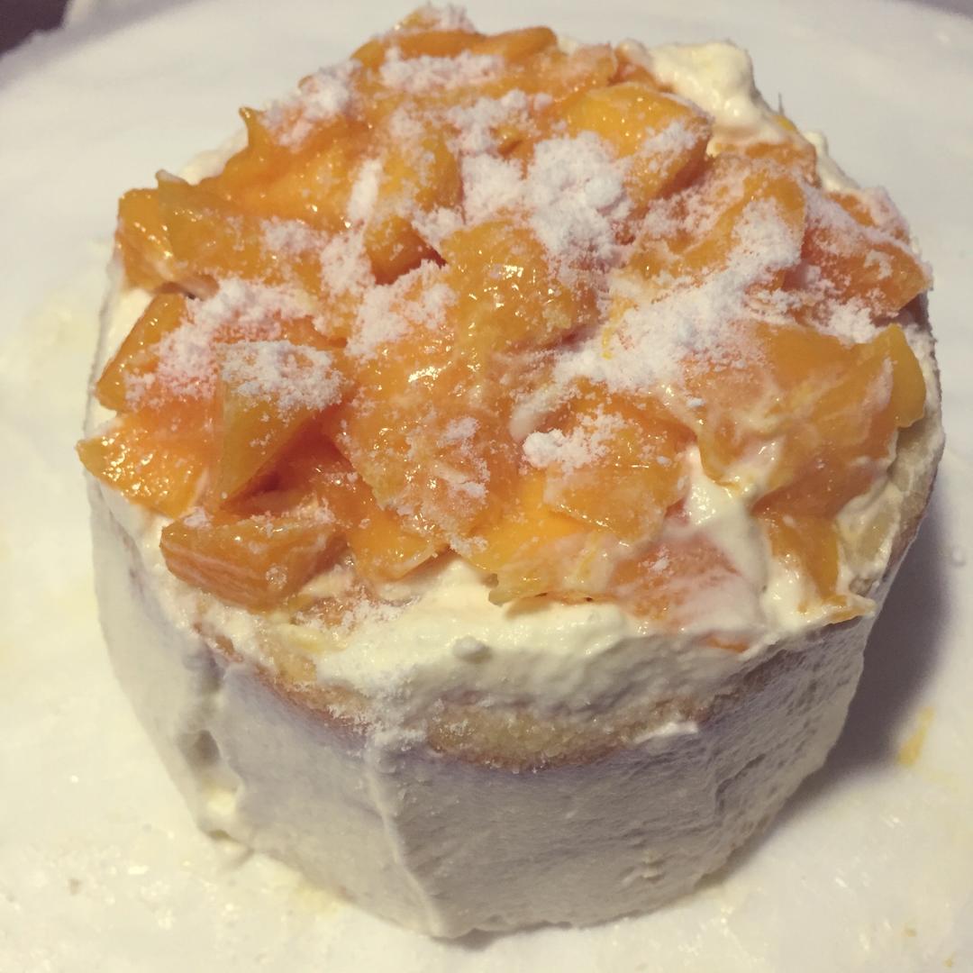 【零失败】不会裱花没关系的水果裸蛋糕 芒果裸蛋糕 完美戚风胚