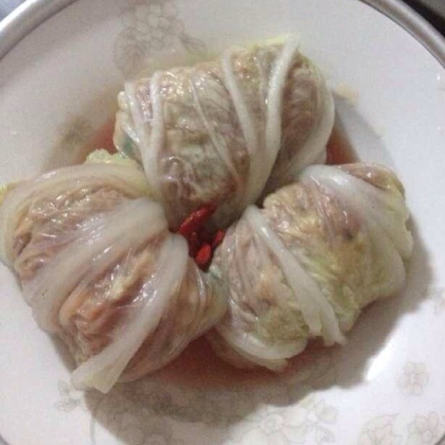 白菜肉糜卷