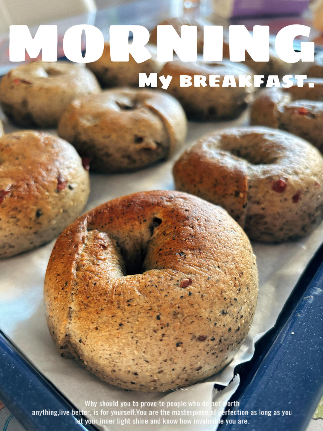 私藏🌟黑芝麻贝果🥯无油低糖低卡