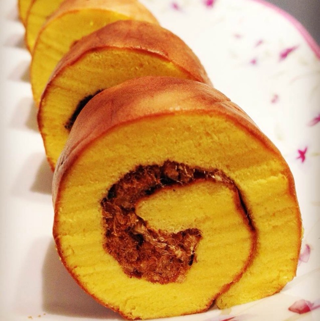 杜子mama做的虎皮肉松卷