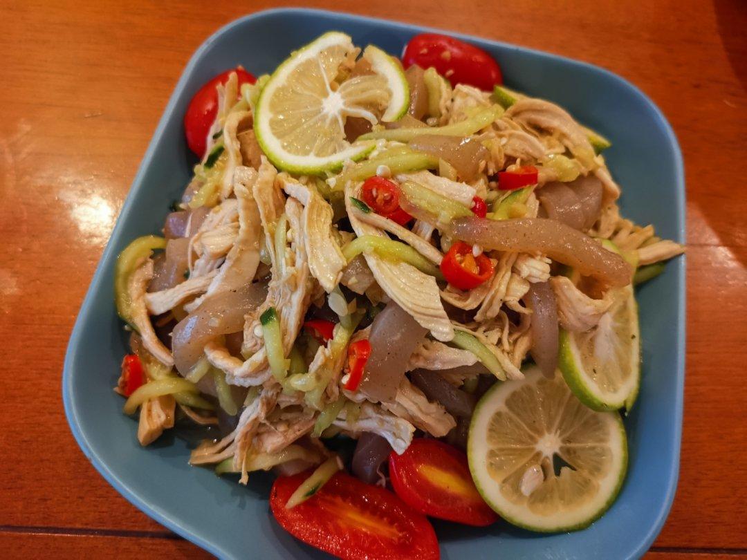 青柠拌鸡丝