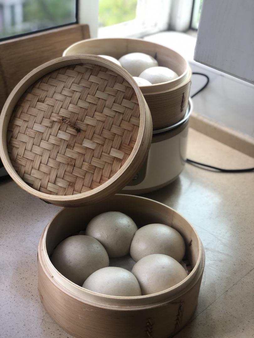 戗面黑米面馒头