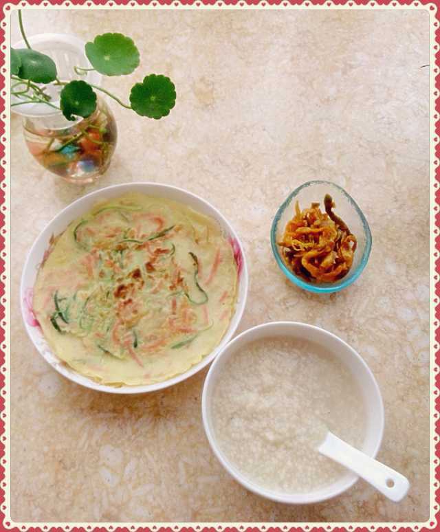 青瓜火腿丝鸡蛋饼