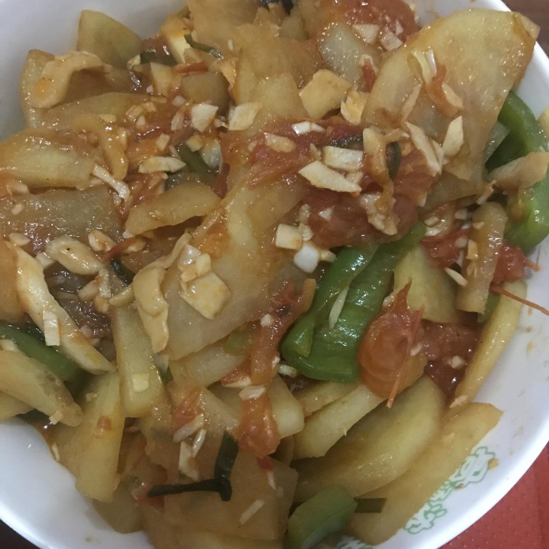 青椒番茄土豆片