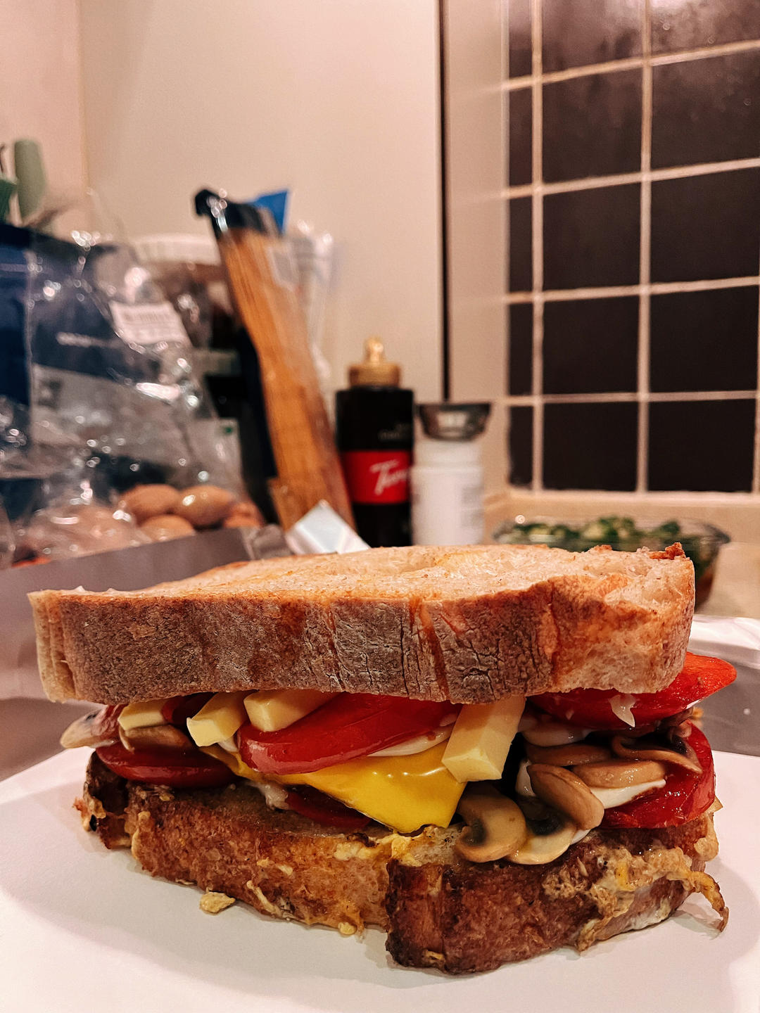 素食早餐三明治