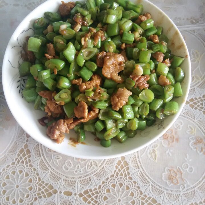 肉沫豆角下饭菜